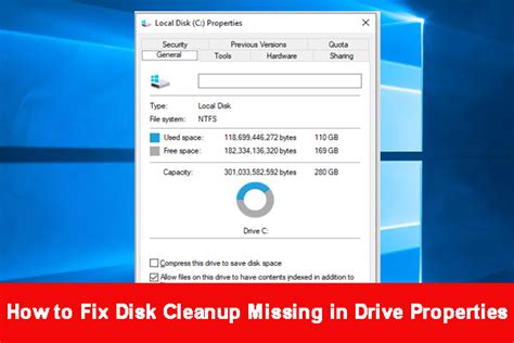 How to Fix Disk Cleanup Missing in Drive Properties Windows 10/11.